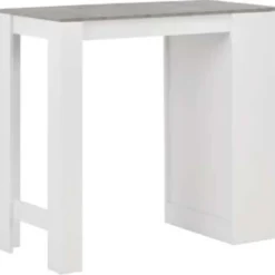 vidaXL - Bartafel - Wit - Bewerkt hout