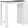 vidaXL - Bartafel - Wit - Bewerkt hout