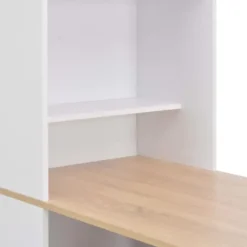 vidaXL - Bartafel - Wit - Bewerkt hout