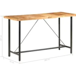 vidaXL Bartafel 180x70x107 cm massief acaciahout