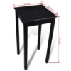 VIDAXL Bartafel 55x55x107 cm MDF zwart