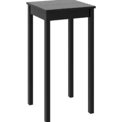 VIDAXL Bartafel 55x55x107 cm MDF zwart