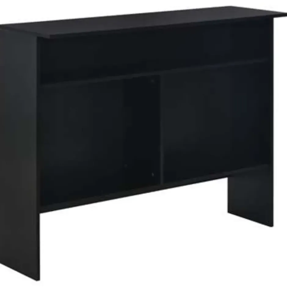 vidaXL - Bartafel - Zwart - Bewerkt hout