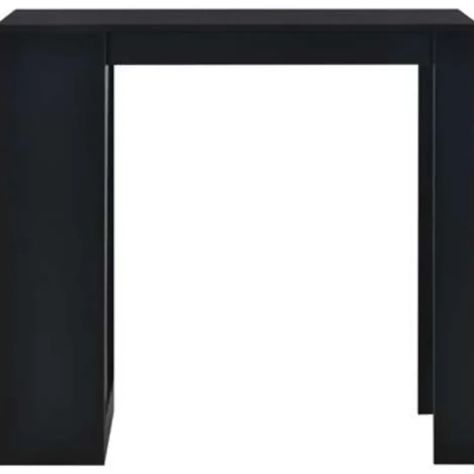 vidaXL - Bartafel - Zwart - Bewerkt hout