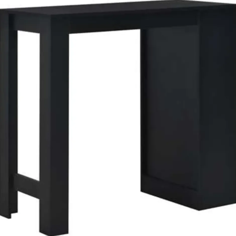 vidaXL - Bartafel - Zwart - Bewerkt hout