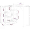 vidaXL - Bartafel - Zwart - Bewerkt hout