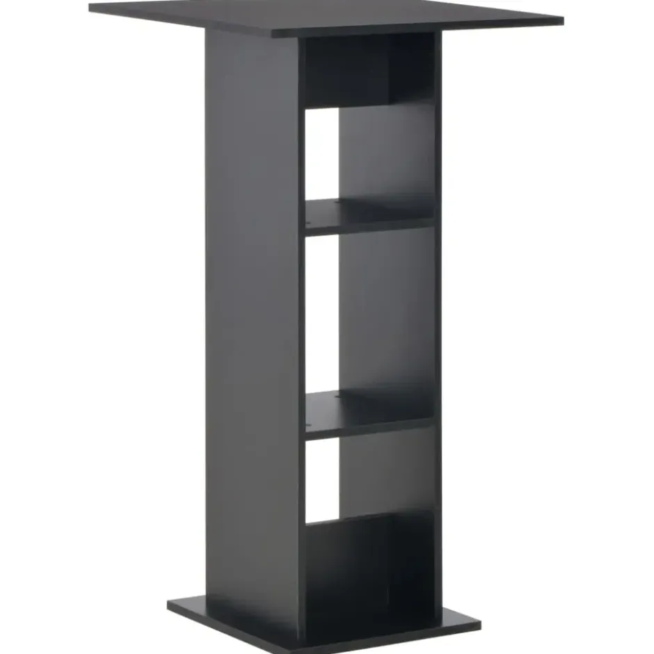 vidaXL - Bartafel - Zwart - Bewerkt hout