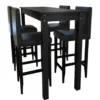 vidaXL - Bartafel - Zwart - Hout