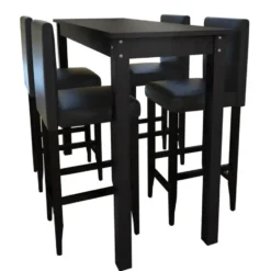 vidaXL - Bartafel - Zwart - Hout