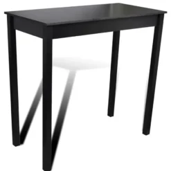 vidaXL - Bartafel - Zwart - Hout