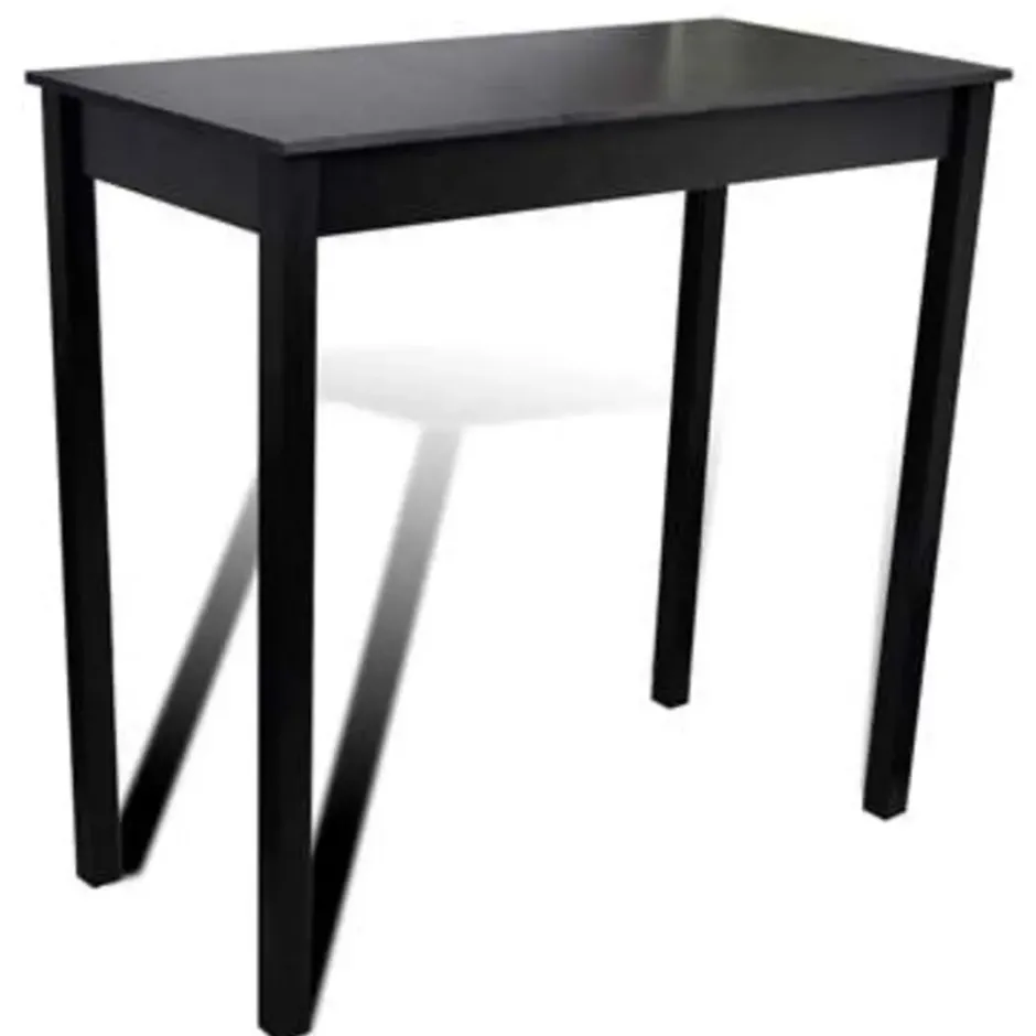 vidaXL - Bartafel - Zwart - Hout