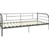 vidaXL - Bedbank - Grijs - Metaal - 90x200 cm