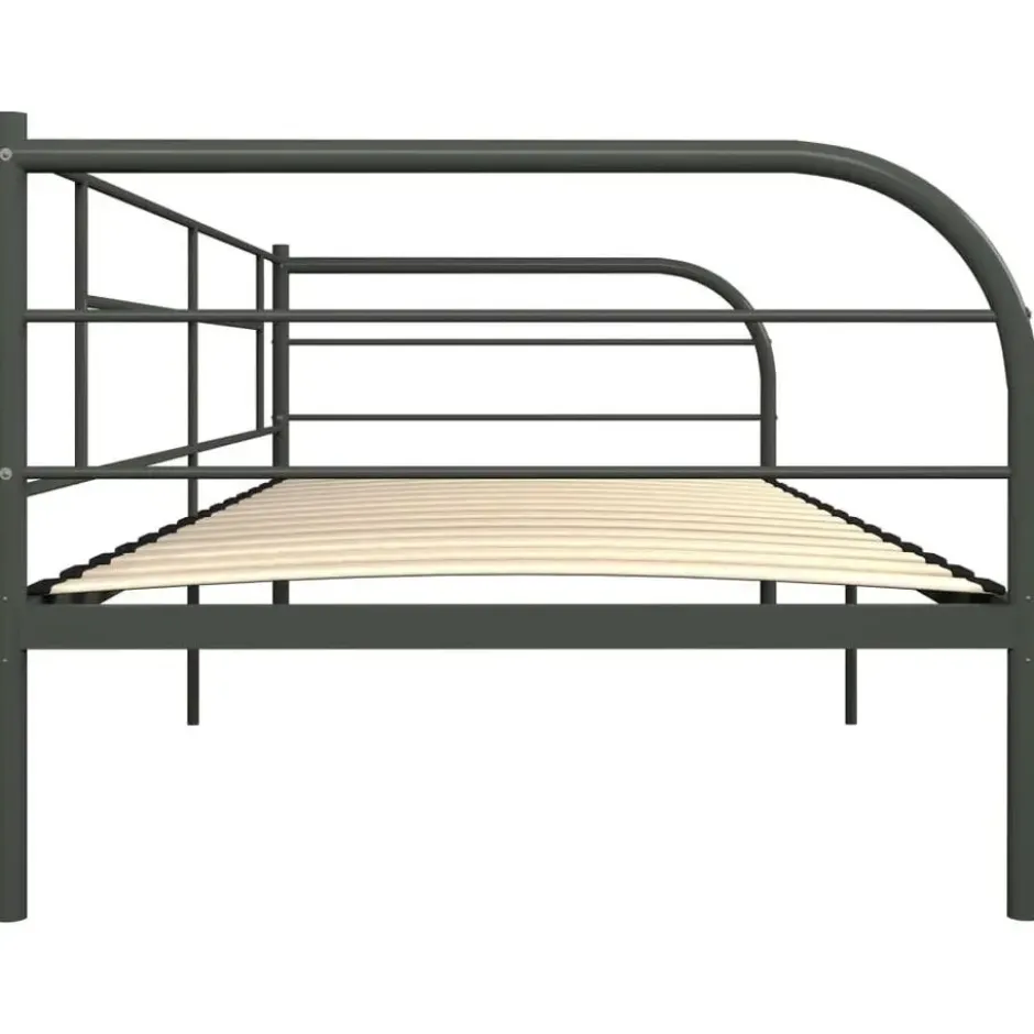 vidaXL - Bedbank - Grijs - Metaal - 90x200 cm