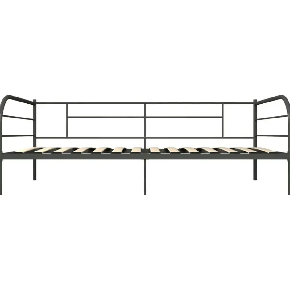 vidaXL - Bedbank - Grijs - Metaal - 90x200 cm