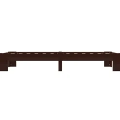 vidaXL - Bed frame - Donkerbruin - Massief grenenhout - 90x200 cm
