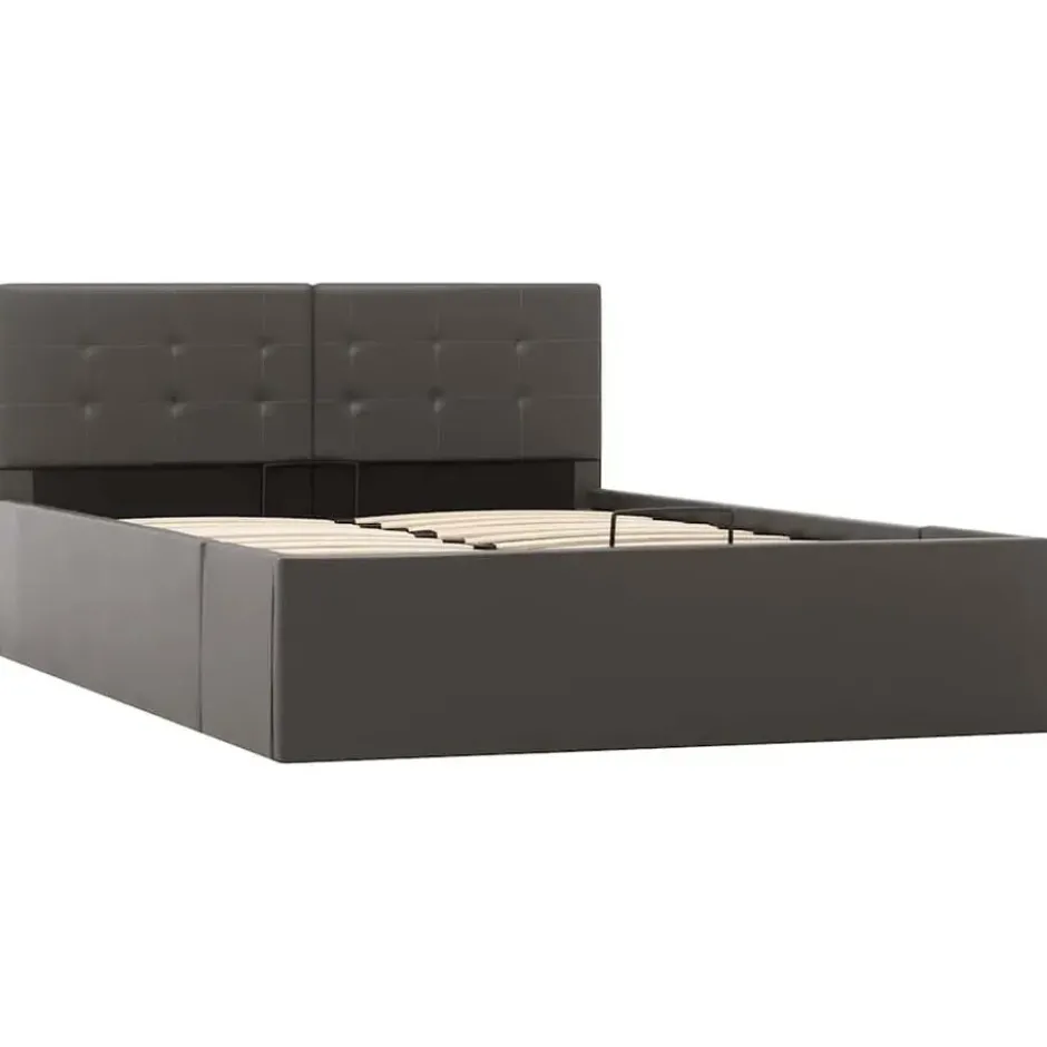 vidaXL - Bedframe - Grijs - Kunstleer - 120 x 200 cm
