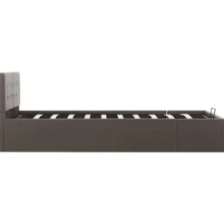 vidaXL - Bedframe - Grijs - Kunstleer - 120 x 200 cm
