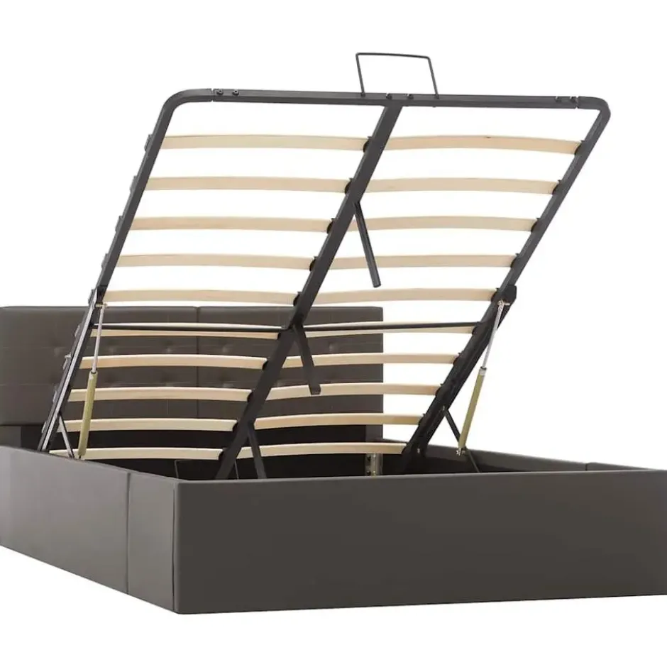 vidaXL - Bedframe - Grijs - Kunstleer - 120 x 200 cm