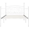 vidaXL - Bed frame met artistiek hoofdeinde - Wit - Metaal - 90x200 cm