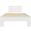 vidaXL - Bed frame met hoofdbord - Wit - Massief grenenhout - 90x200 cm