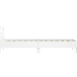 vidaXL - Bed frame met hoofdbord - Wit - Bewerkt hout - 100x200 cm