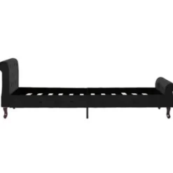vidaXL - Bed frame met hoofdbord - Zwart - Fluweel - 90x200 cm