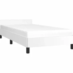 vidaXL - Bed frame met hoofdeinde excl. matras - Wit - 80x200 cm