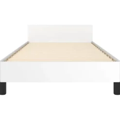 vidaXL - Bed frame met hoofdeinde excl. matras - Wit - 80x200 cm