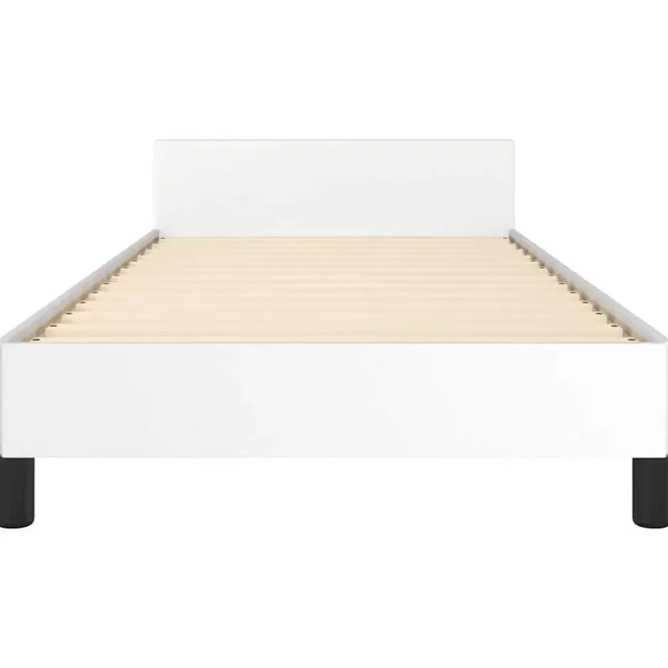 vidaXL - Bed frame met hoofdeinde excl. matras - Wit - 80x200 cm