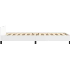 vidaXL - Bed frame met hoofdeinde excl. matras - Wit - 80x200 cm