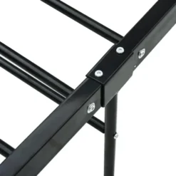vidaXL - Bed frame met hoofdeinde en lanttenbodem - Zwart - Metaal - 90x200 cm