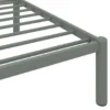 vidaXL - Bed frame met hoofdeinde - Grijs - Metaal - 90x200 cm