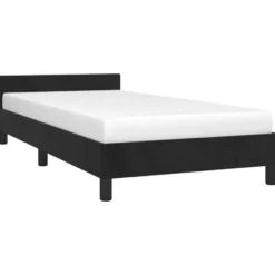 vidaXL - Bed frame met hoofdeinde - Wit - Metaal - 90 x 200 cm