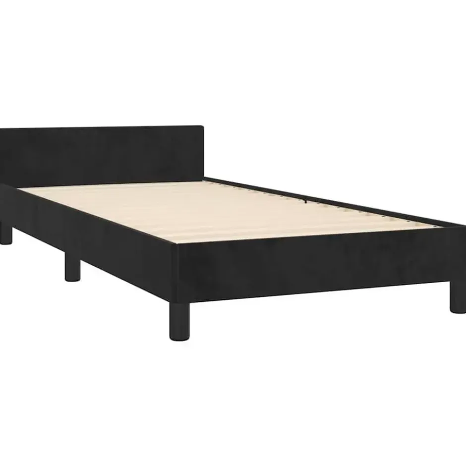vidaXL - Bed frame met hoofdeinde - Wit - Metaal - 90 x 200 cm