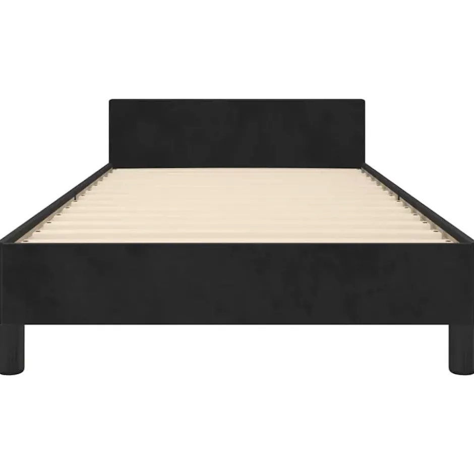 vidaXL - Bed frame met hoofdeinde - Wit - Metaal - 90 x 200 cm