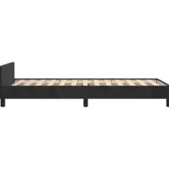 vidaXL - Bed frame met hoofdeinde - Wit - Metaal - 90 x 200 cm