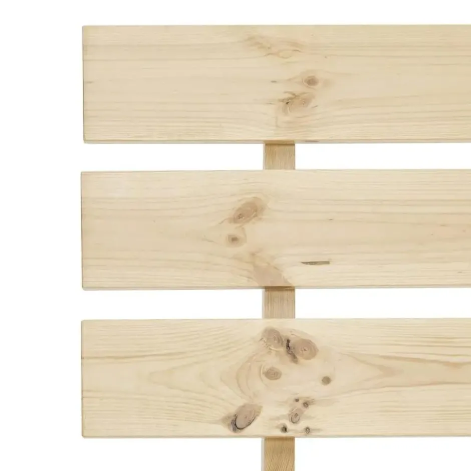 vidaXL - Bed frame met hoofdeinde - Bruin - Massief grenenhout - 120x200 cm