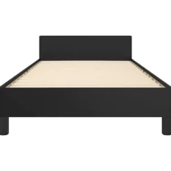 vidaXL - Bed frame met hoofdeinde - Zwart - Kunstleer - 80x200 cm