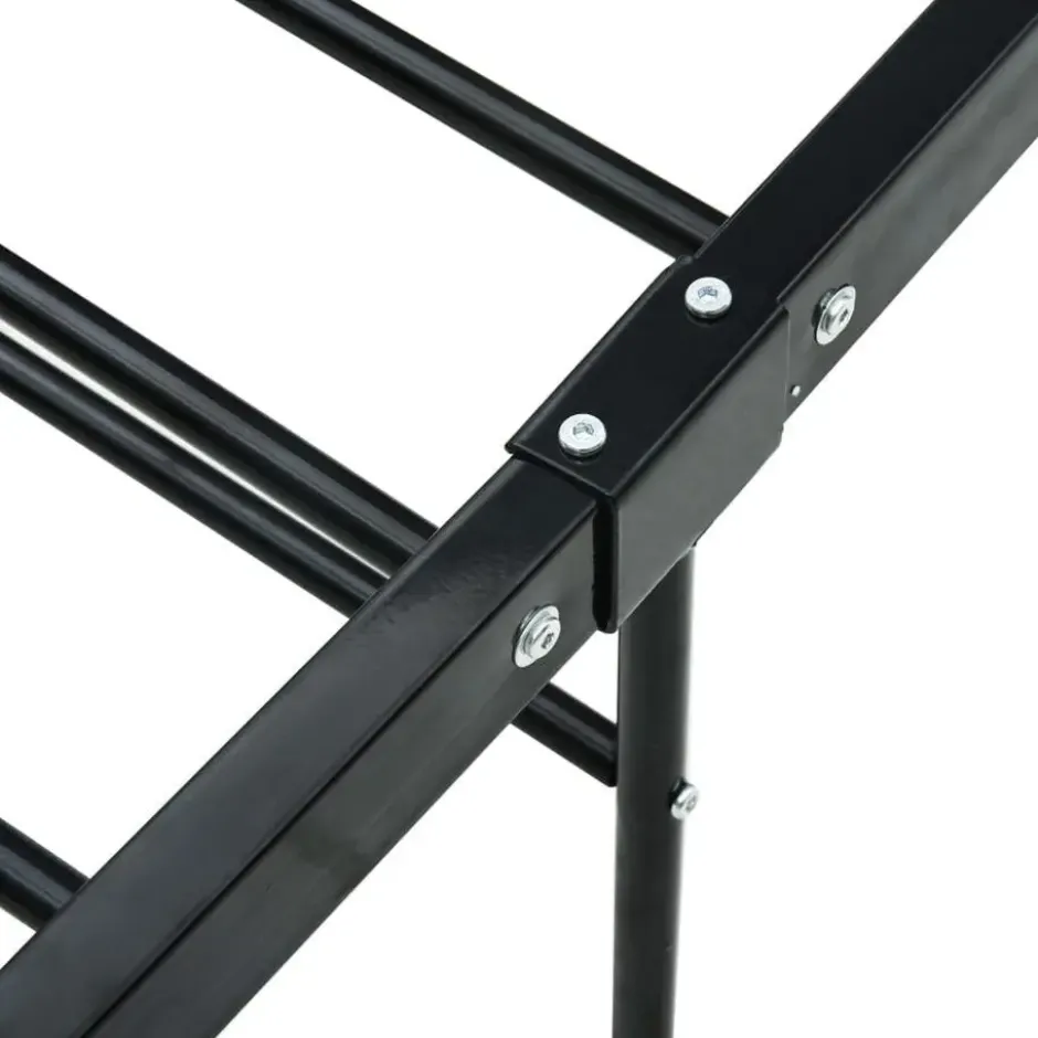vidaXL - Bed frame met hoofdeinde - Zwart - Metaal - 100x200 cm