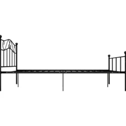 vidaXL - Bed frame met hoofdeinde - Zwart - Metaal - 120x200 cm