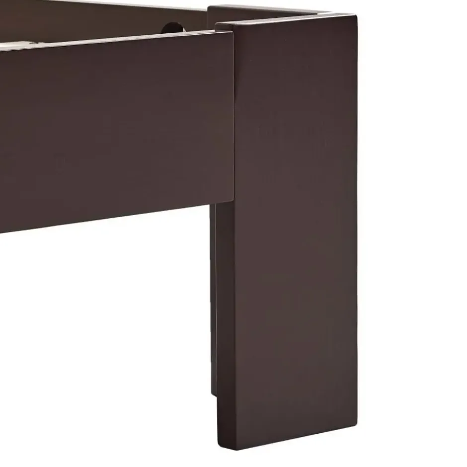 vidaXL - Bed frame met hoofdeinde - Donkerbruin - Grenenhout - 160x200 cm