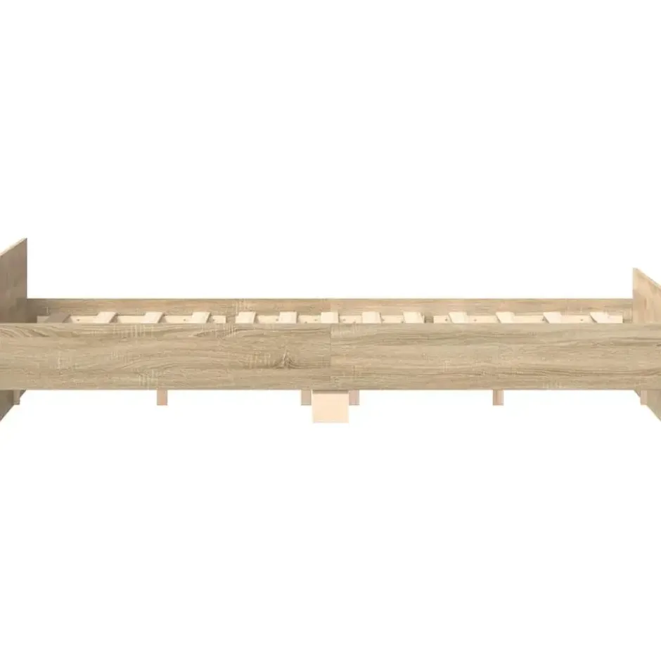 vidaXL - Bed frame met hoofd- en voeteneinde - Sonoma eikenkleur - 160x200 cm