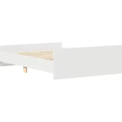 vidaXL - Bed frame met hoofd- en voeteneinde - Wit - 140x200 cm