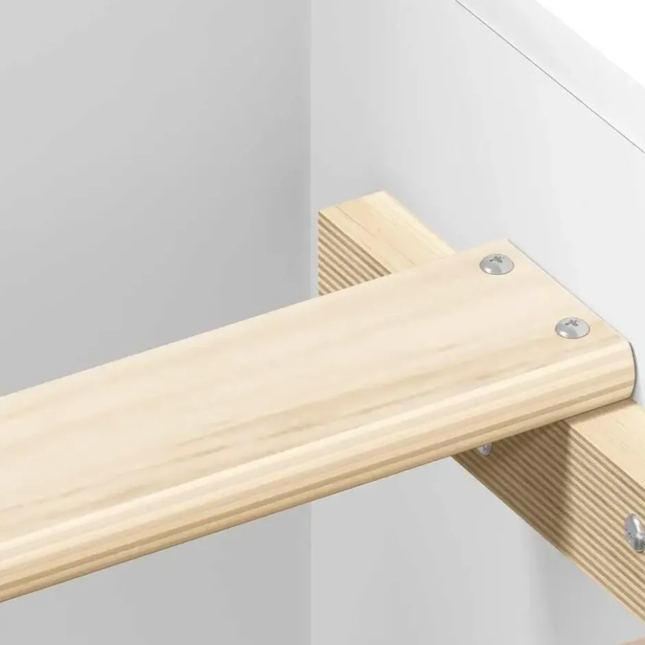 vidaXL - Bed frame met hoofd- en voeteneinde - Wit - 140x200 cm