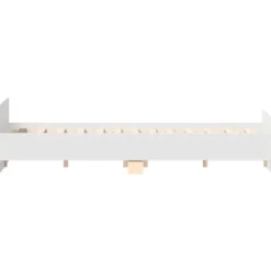 vidaXL - Bed frame met hoofd- en voeteneinde - Wit - 140x200 cm