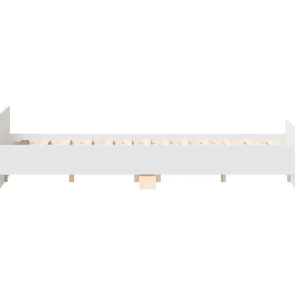 vidaXL - Bed frame met hoofd- en voeteneinde - Wit - 140x200 cm