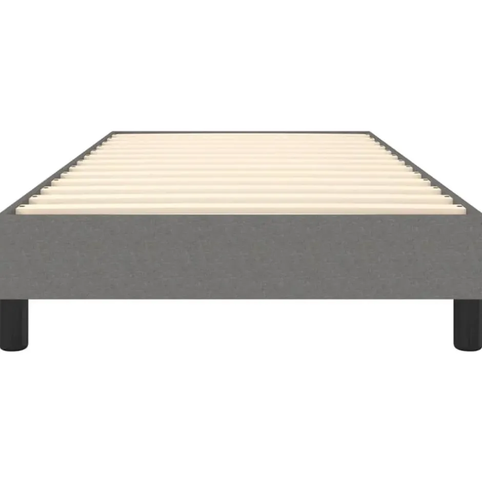 vidaXL - Bed frame met hout lattenbodem - Donkergrijs - Stof - 90x200 cm