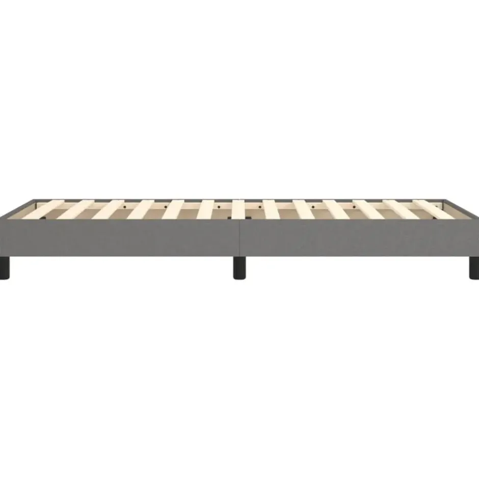 vidaXL - Bed frame met hout lattenbodem - Donkergrijs - Stof - 90x200 cm