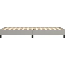 vidaXL - Bed frame met hout lattenbodem - Lichtgrijs - Stof - 90x200 cm