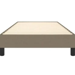 vidaXL - Bed frame met hout lattenbodem - Taupe - Stof - 90x200 cm